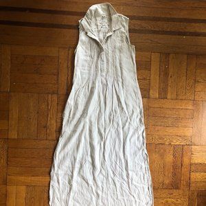 Long linen shirt dress, sz S